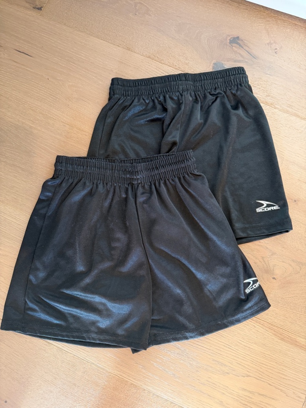 Score Kids Black Athletic Shorts - Elastic Waist Performance Set 2